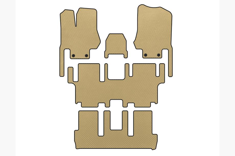 Nissan Quest 2011–2017 EVA automatten (3 rijen, 7-zits, beige) Image