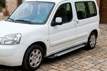 Peugeot Partner 1996–2008 Line side steps (set van 2, aluminium) foto 1