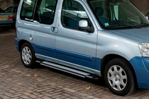 Peugeot Partner 1996–2008 Rainbow side steps (2 stuks, aluminium) foto 1