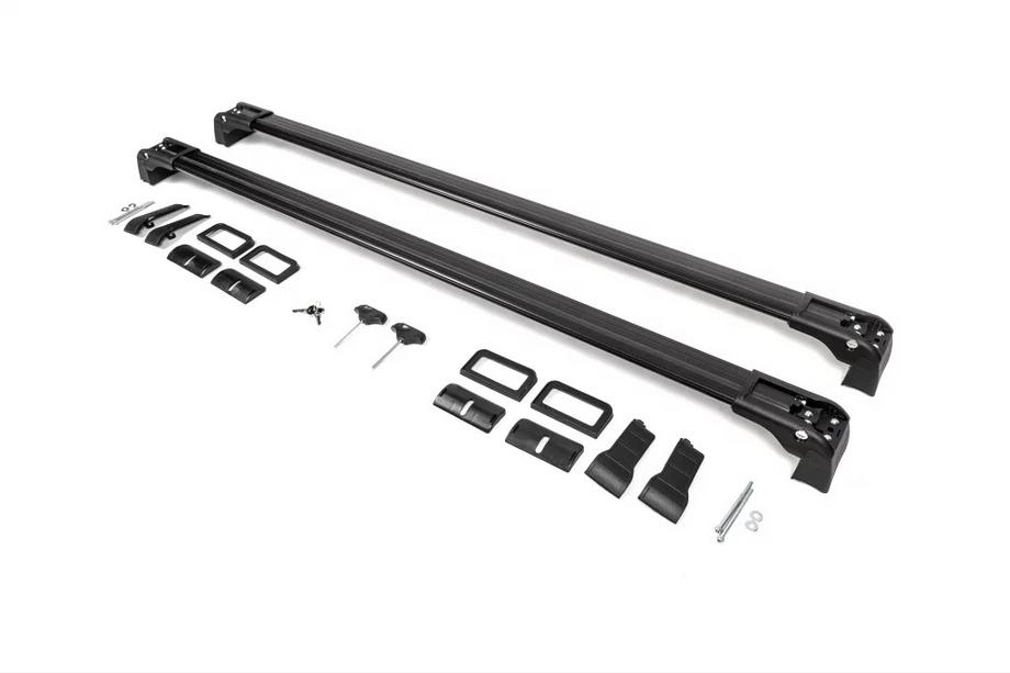 Toyota Rav 4 2006–2013 Dakdragers (dwarsdragers) voor vaste bevestigingspunten, afsluitbaar Wingbar V3 (2 st.) Zwart Foto 4
