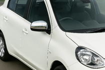 Nissan Note 2012–2020 RVS spiegelkappen (set van 2) Carmos - Turks staal foto 1