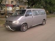 Volkswagen T4 Transporter 1990–2003 Sidebars (set van 2, RVS) 70 mm, korte wielbasis foto 2
