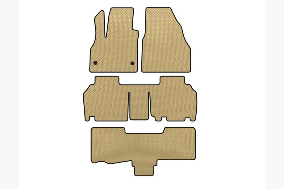 Renault Kangoo 2008–2020 EVA automatten (3 rijen, 5-deurs/7-zits, beige) Image
