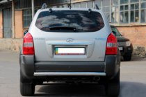 Hyundai Tucson JM 2004– Achterbeschermbeugel AK002 (RVS) foto 1