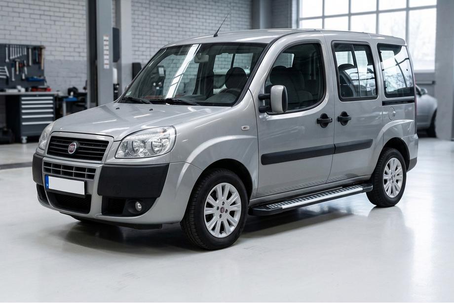 Fiat Doblo I 2005–2010 Line side steps (set van 2, aluminium) Image