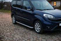 Fiat Doblo II 2010–2022 Side steps Tayga Grey (set van 2, aluminium) foto 1