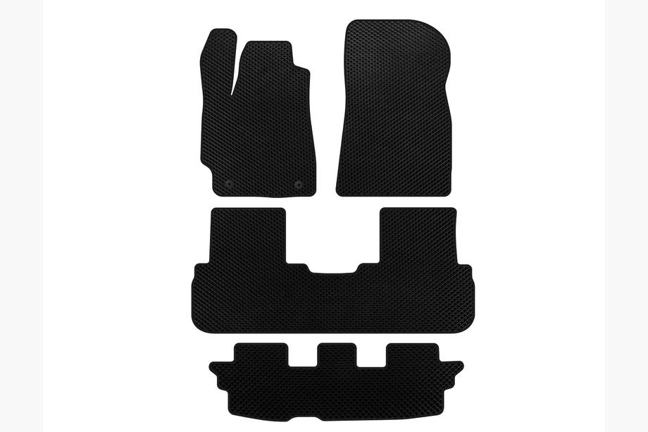 Toyota Highlander 2008–2013 EVA-automatten (3 rijen, zwart) Image