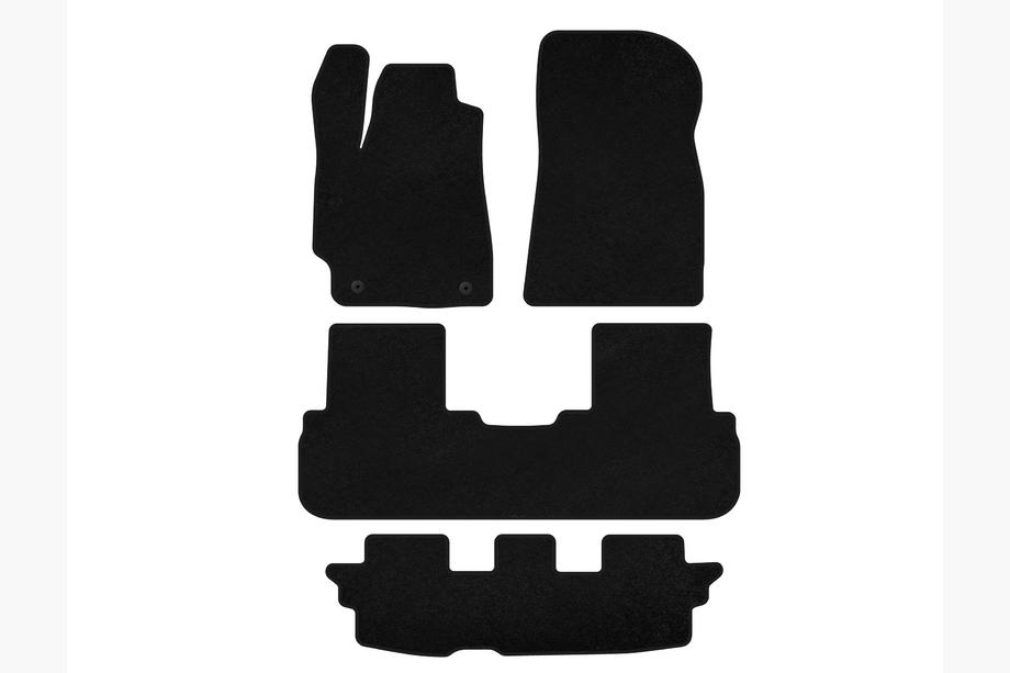 Toyota Highlander 2008–2013 Textiele automatten Classic (3 rijen, zwart) Image