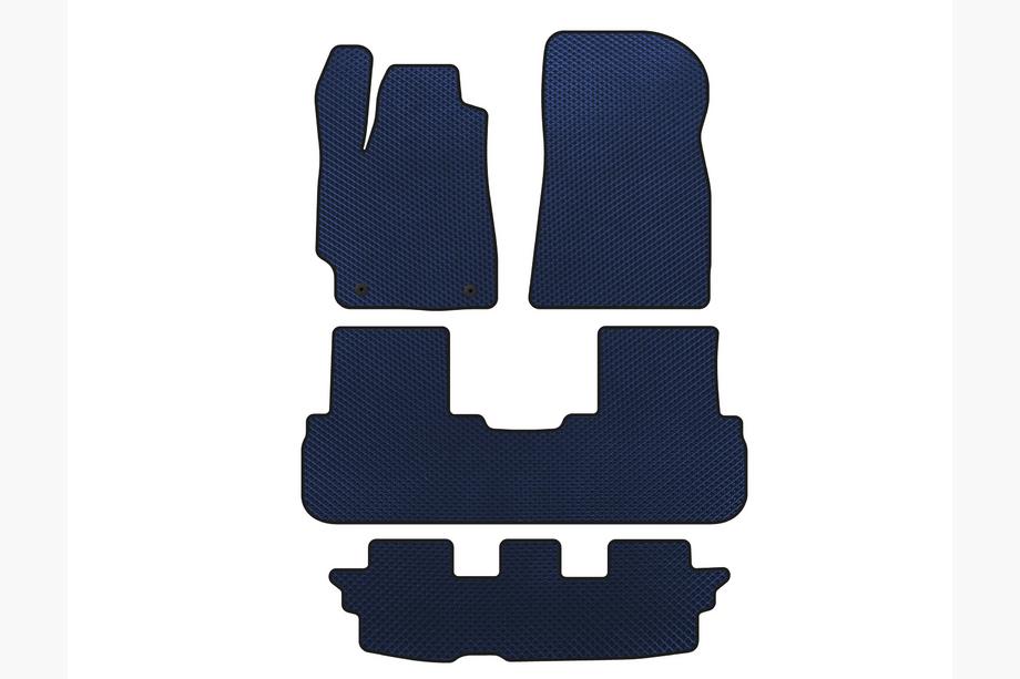 Toyota Highlander 2008–2013 EVA automatten (3 rijen, blauw) Image