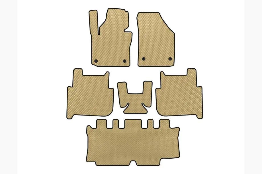 Volkswagen Touran 2003–2010 EVA automatten (3 rijen, 2006-2010, 7-zits, beige) Image