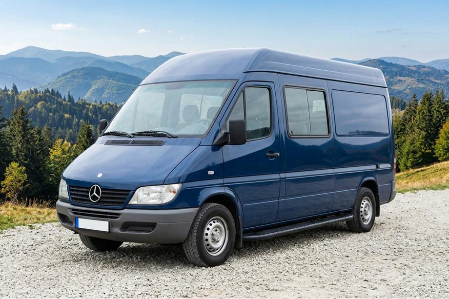 Mercedes Sprinter W901/902/903/904/905 1995–2006 Bosphorus Black side steps (2 st., aluminium) Image