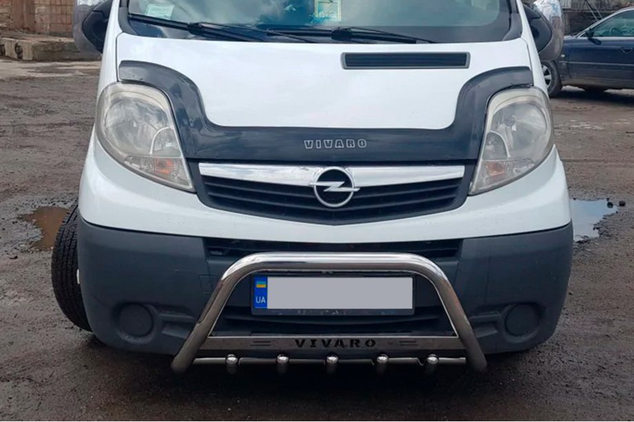 Opel Vivaro 2001–2015 Bullbar WT003-4 (RVS) Met opschrift Foto 2