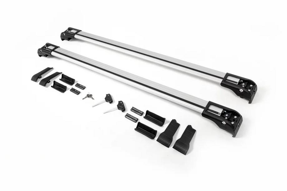 Peugeot Partner/Rifter 2019– Dakdragers (dwarsbalken) voor geïntegreerde dakrails Wingbar V2 (2 stuks) Zwart Foto 10