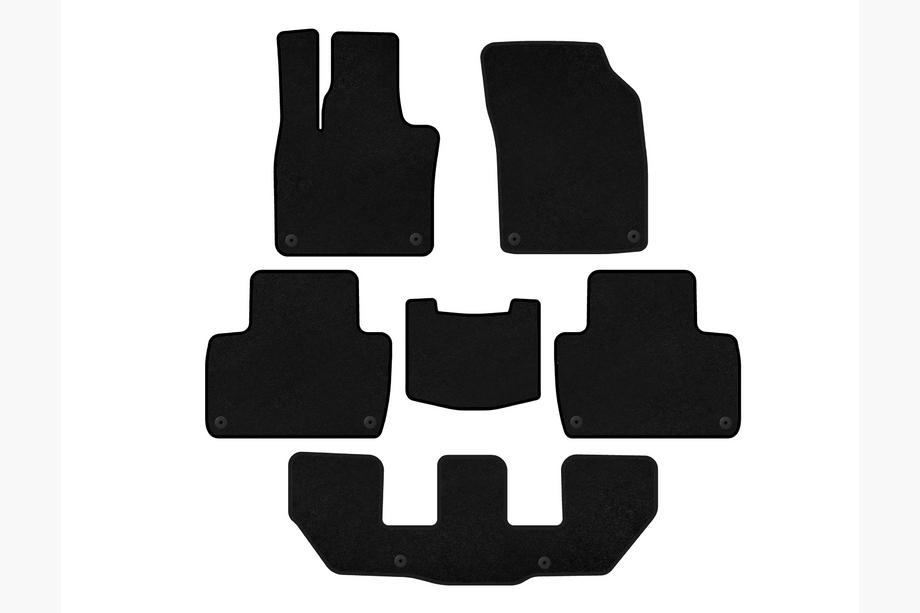 Volvo XC90 2015– Textiele automatten Deluxe (3 rijen, zwart) Image