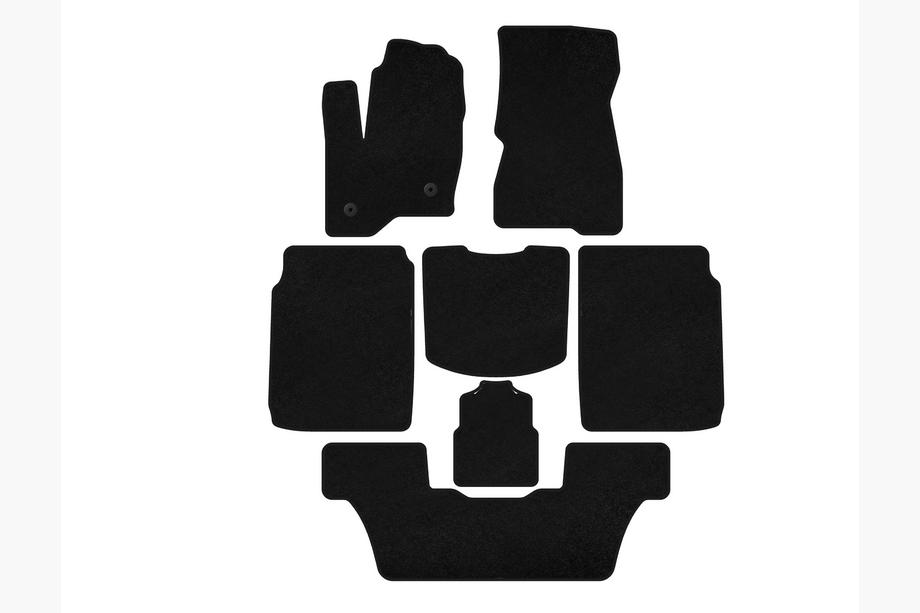Ford Flex 2009–2019 Premium textielen automatten (3 rijen, 2013-2019, zwart) Image