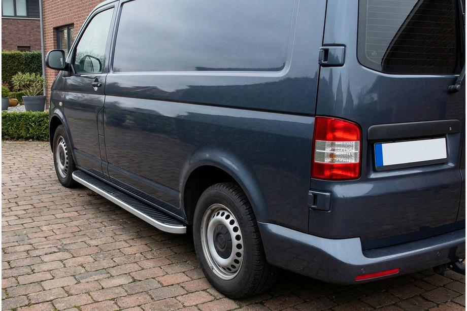 Volkswagen T5 Transporter 2003–2010 Side steps Tayga Grey (set van 2, aluminium) Alleen voor korte wielbasis Image