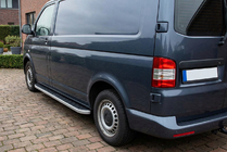 Volkswagen T5 Caravelle 2004–2010 Tayga side steps (2 stuks, aluminium) Alleen voor korte wielbasis foto 1