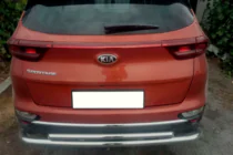 Kia Sportage 2015–2021 Achterbumperbescherming AK002-2 (RVS) foto 3