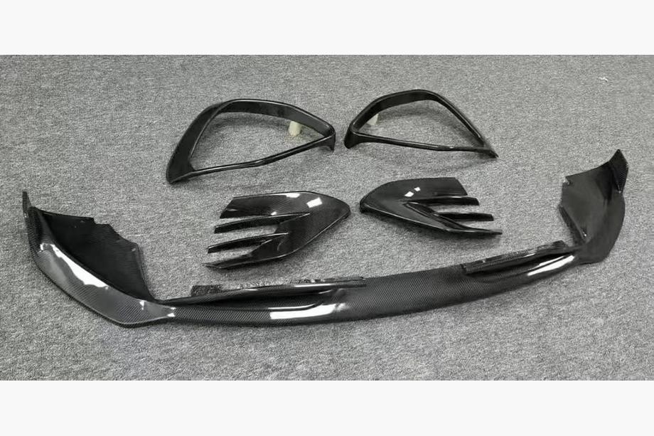 Mercedes GLE W167 2018– Front bumper lip (voor GLE53/AMG-Line 2023-2026, carbon) Foto 2