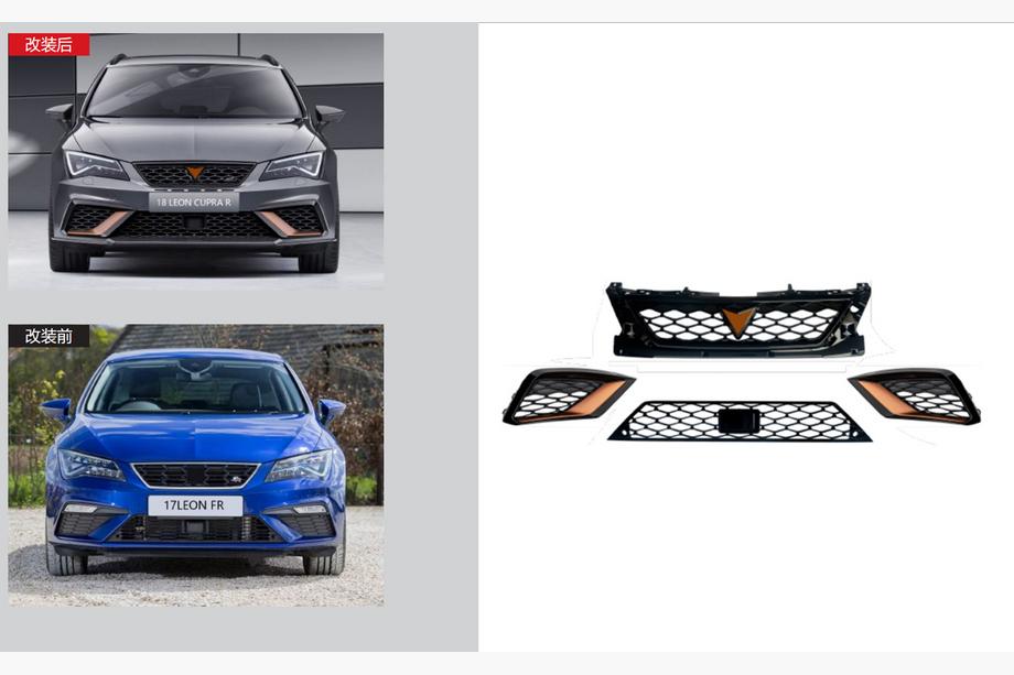Seat Leon 2013–2020 Cupra R grillset (Voor 2017-2020 FR) Image