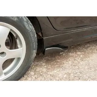 Universele flap sideskirt extensions type F (2 stuks, hoogglans zwart, ABS-kunststof) foto 3