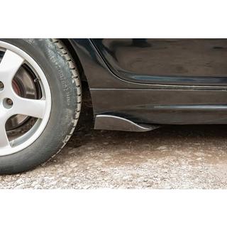 Universele flap sideskirt extensions type F (2 stuks, hoogglans zwart, ABS-kunststof) foto 2