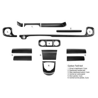 Set carbon interieurinlegstukken