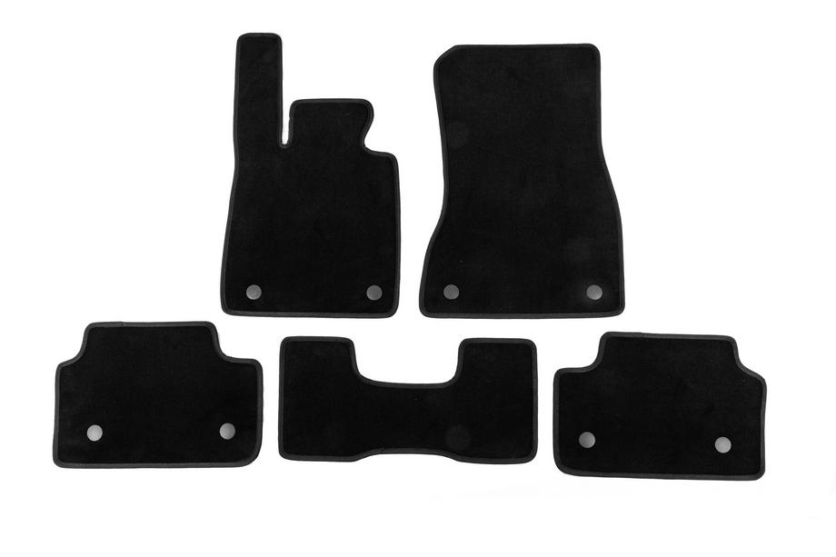 BMW 5/i5 Serie G60/G60E/G61 2023– Textiele automatten Classic (voor G60/61, zwart) Image