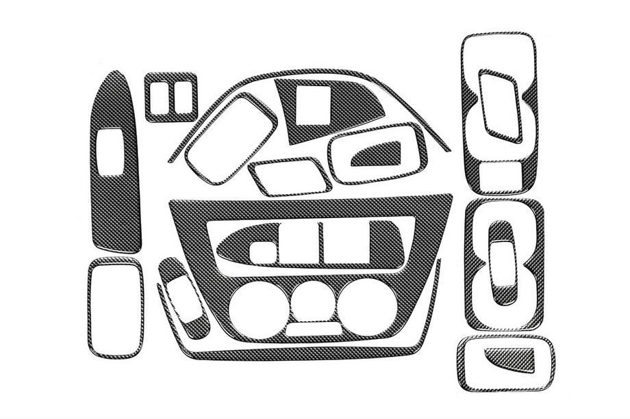 Mitsubishi Lancer 9 2004–2008 Dashboardpaneel covers V2 (Meric) Houtlook Image