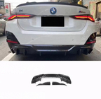 BMW 4-serie G22/23/26 2020– Achterbumper diffuser V2 (voor i4 G26 M-Sport, carbon) foto 1