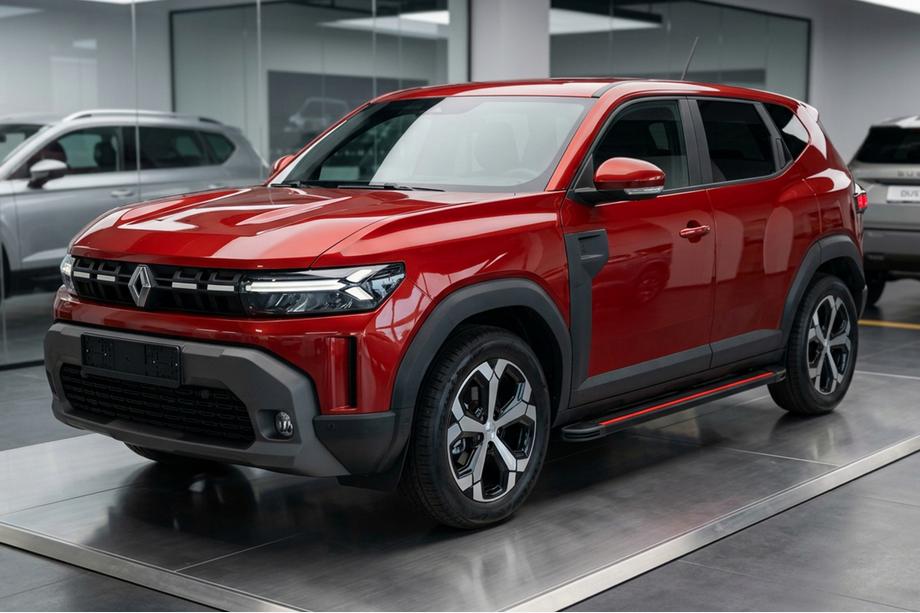 Dacia Duster 2024– Side steps Maya Red (2 stuks, aluminium) Image