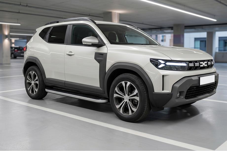 Dacia Duster 2024– Side steps Tayga Grey V1 (set van 2, aluminium) Image