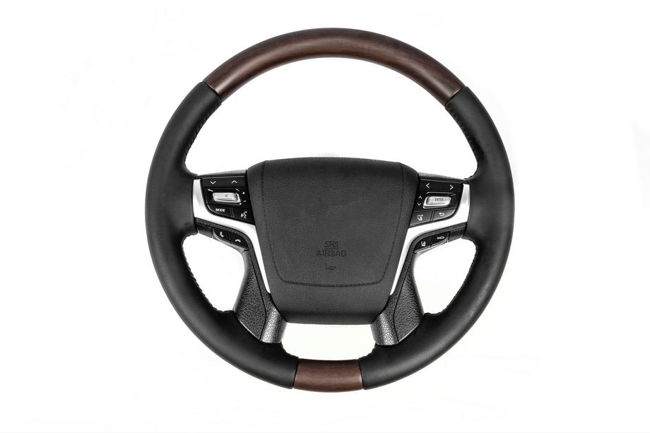 Toyota Land Cruiser 200 2007–2021 Stuurwiel met verwarming (donker hout) Image