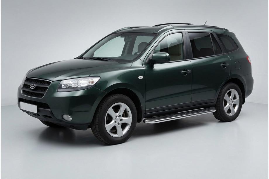 Hyundai Santa Fe 2 2006–2012 Maydos V1 zijtreden (set 2 stuks, aluminium + RVS) Image