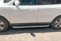 Hyundai Santa Fe 2 2006–2012 Side steps Tayga Grey (set van 2, aluminium) foto 2