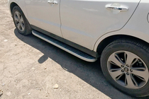 Hyundai Santa Fe 2 2006–2012 Side steps Tayga Grey (set van 2, aluminium) foto 6