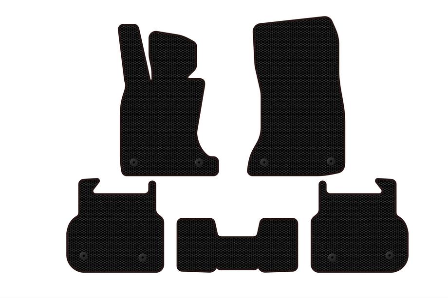 BMW 7 Serie F01/F02 2008–2015 Rubber vloermatten Carsuit (voor F01, zwarte) Image