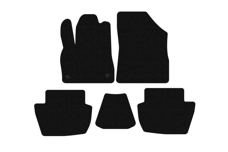 Citroen DS-5 2011–2015 Rubberen mattenset Carsuit (HB, hybride/automaat, zwart) Image