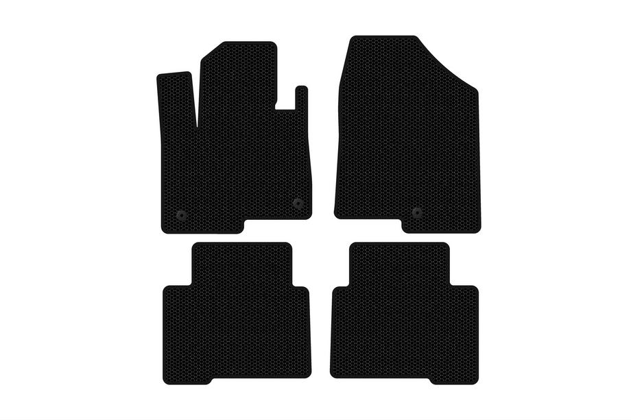 Hyundai Santa Fe 4 2018–2023 Carsuit rubberen automatten voor het interieur (2 rijen, voor Grand, zwart) Image