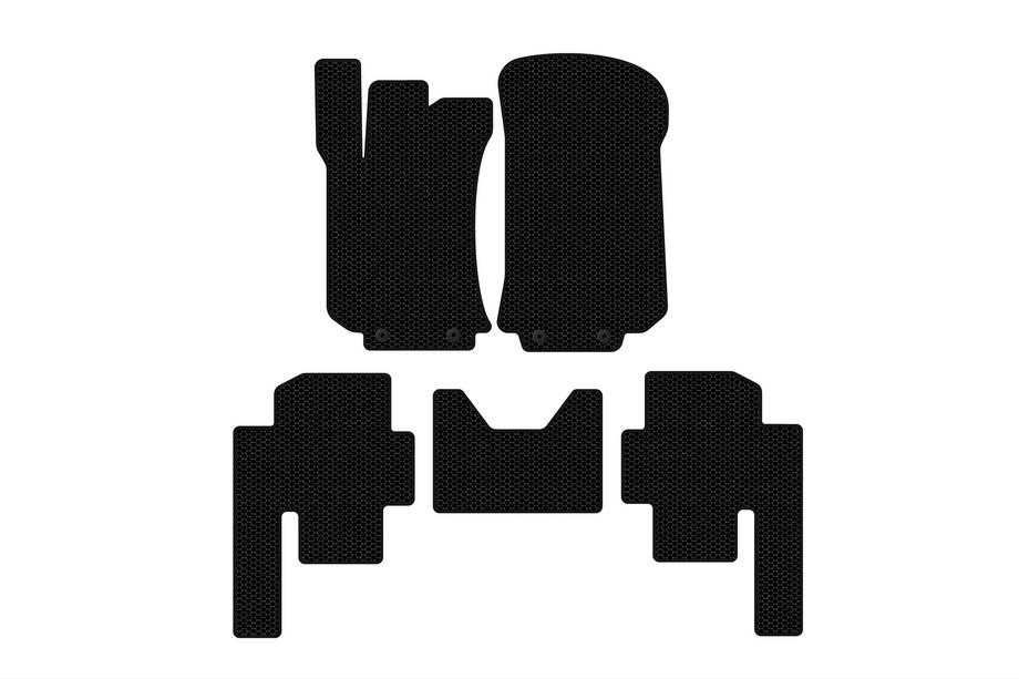 Mercedes R-klasse W251 2005–2017 Rubberen automatten Carsuit (2 rijen, zwart) Image