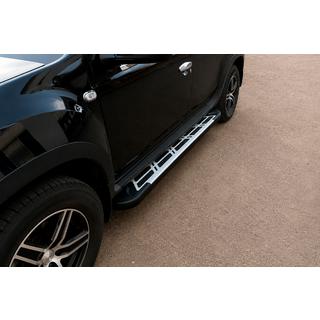 Sunrise side steps (set van 2, aluminium) Dacia Duster 2008–2018 foto 1