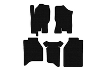 Nissan Navara 2006–2015 Rubberen automatten Carsuit (zonder boxen, zwart) foto 1