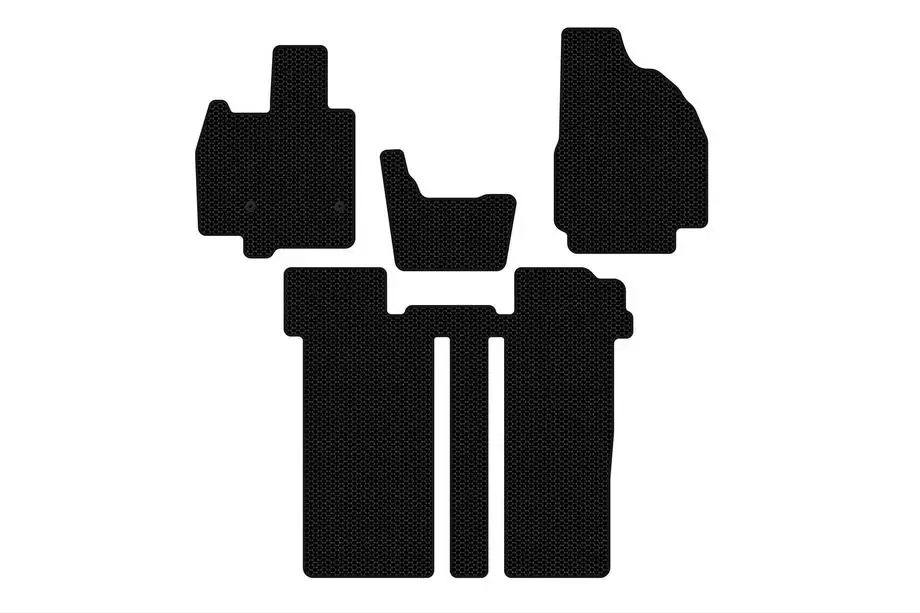 Toyota Previa 2006–2019 Carsuit rubberen automatten voor het interieur (2 rijen, 6-zits, zwart) Image