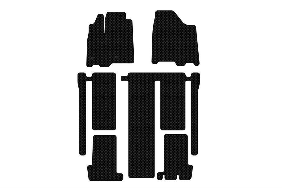 Toyota Sienna 2010–2020 Carsuit rubberen vloermatten voor interieur (3 rijen, zwart) Image