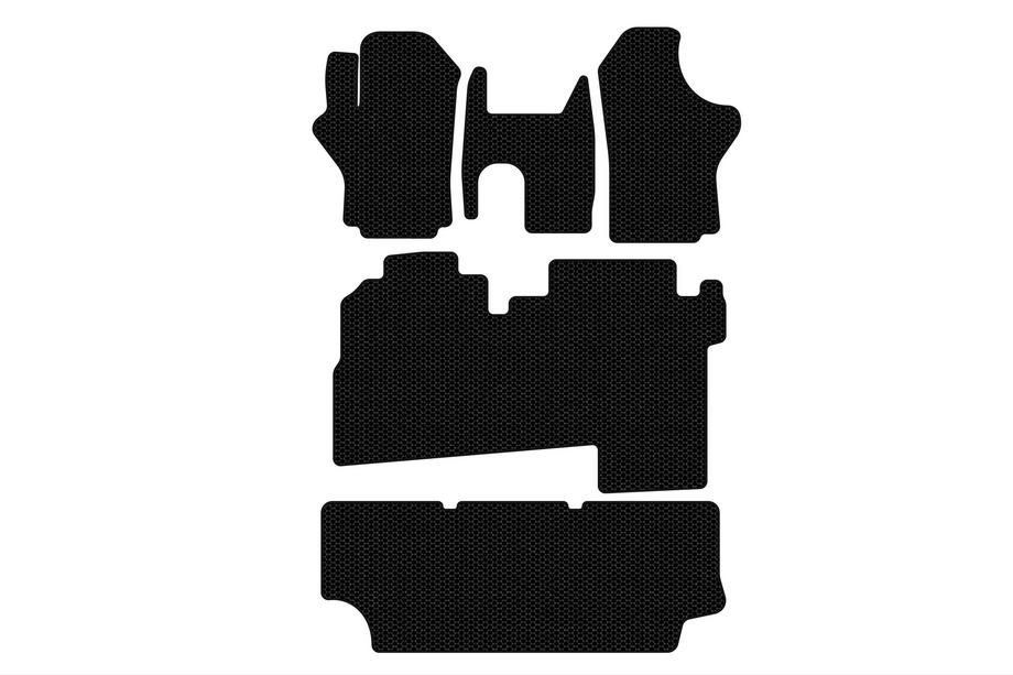 Hyundai H200, H1, Starex 1998–2007 Rubberen automatten Carsuit (2004-2007, 3 rijen, 8-zits, zwart) Image