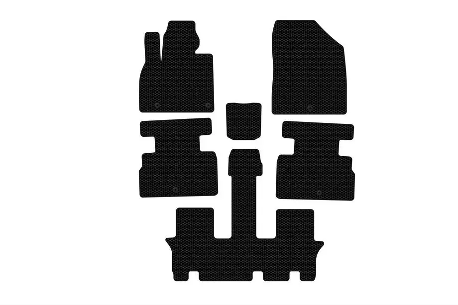 Kia Stonic 2017– Rubberen automatten Carsuit (3 rijen, 7-zits, zwart) Image