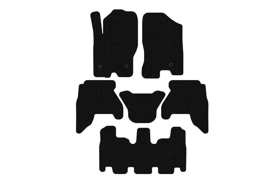 Nissan Pathfinder R51 2005–2014 Rubberen automatten Carsuit V1 (3 rijen, zwart, 2010-2014) Foto 1