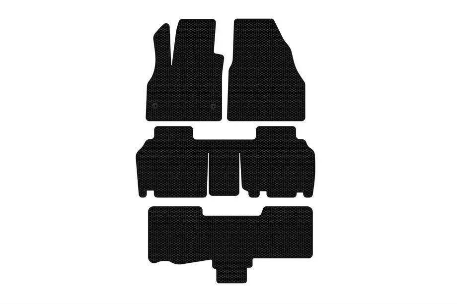 Renault Kangoo 2008–2020 Carsuit rubberen vloermatten voor het interieur (3 rijen, 5-deurs/7-zits, zwart) Image