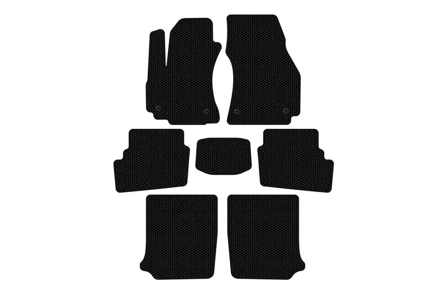 Opel Zafira A 1998–2005 Carsuit rubberen mattenset (3 rijen, 2003-2005, 7-zits, zwart) Image