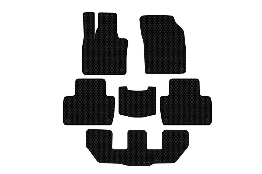 Volvo XC90 2015– Carsuit rubberen vloermatten voor interieur (3 rijen, zwart) Image